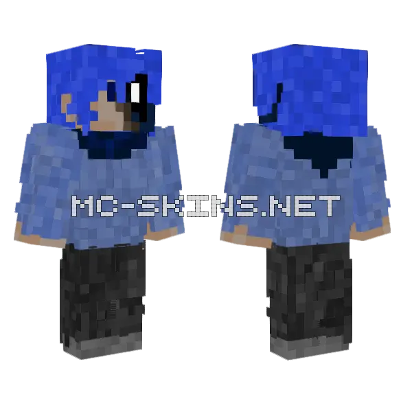 Blue Haired Girl, front and back