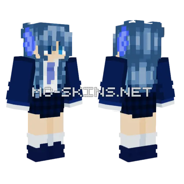 Blue Haired Girl, front and back