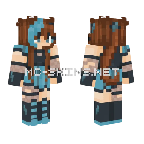 Neon Voltage Hair, front and back