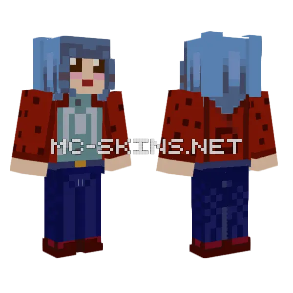 Blue Haired Girl, front and back