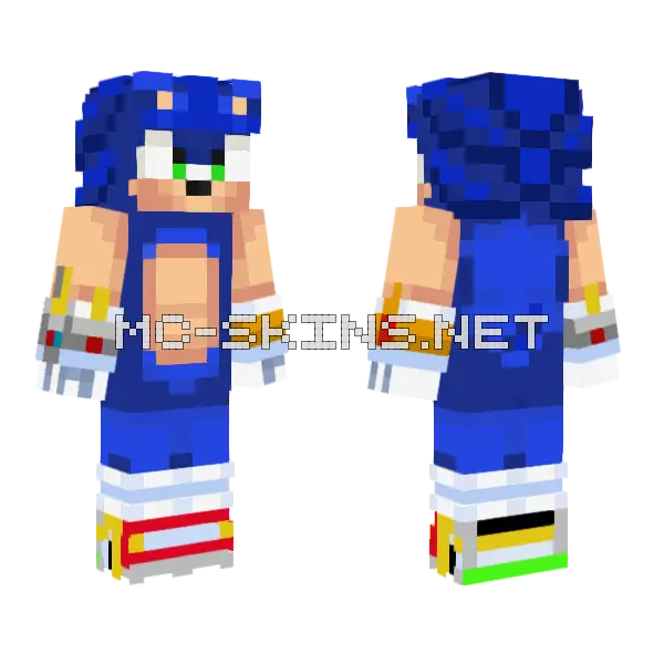 Sonic the Hedgehog, front and back