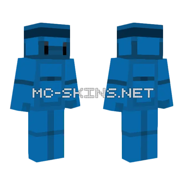 Blue Hive Blob Minecraft skin, front and back