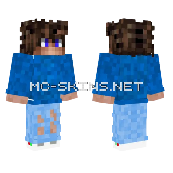 Blue Hooded Figure, front and back