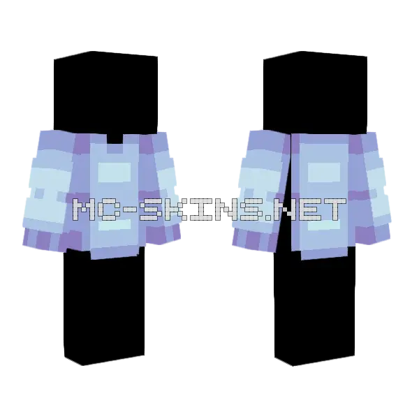 Blue Hoodie Minecraft skin, front and back