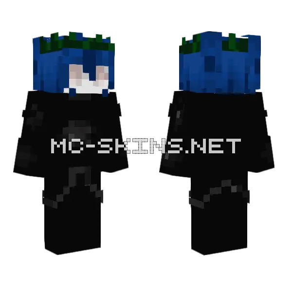 Blue Hoodie Boy, front and back