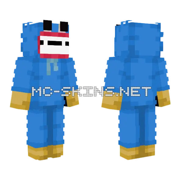 Blue Huggy Wuggy, front and back