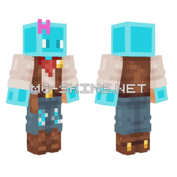 Blue Ice Armor, front and back