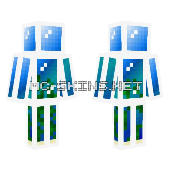Blue Aquarium Outfit, front and back