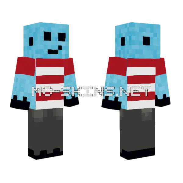 Blue Ice Cream Boy, front and back