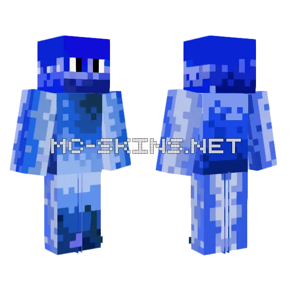 Blue Ice Skin Minecraft skin, front and back