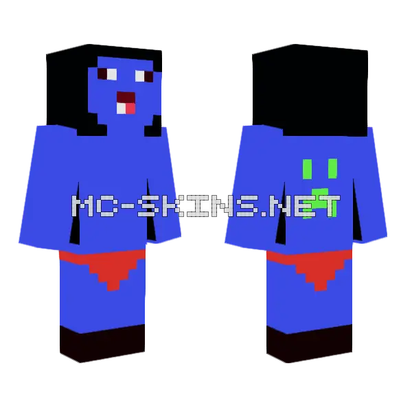 Blue Jaduu Minecraft skin, front and back