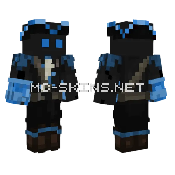 Blue Knight Armor Minecraft skin, front and back