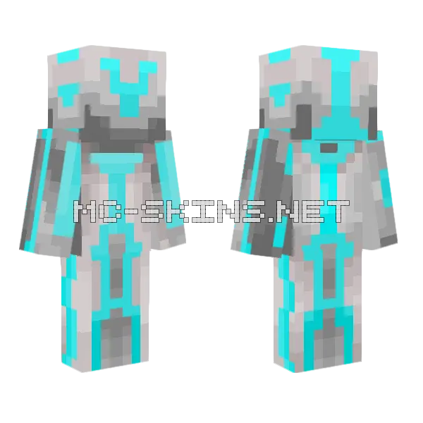 Blue Looking Feller Minecraft skin, front and back
