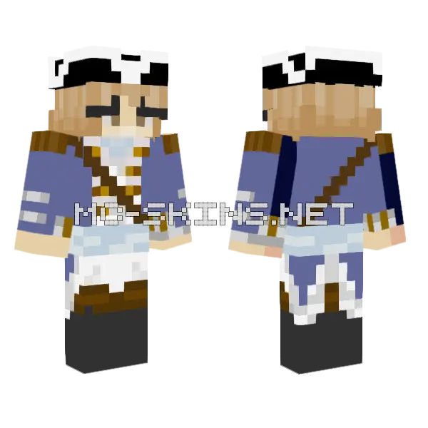 Blue Mage Robes Minecraft skin, front and back
