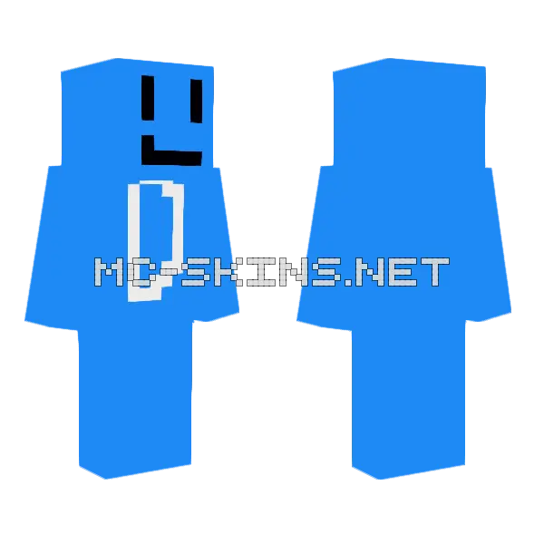 Blue Man Minecraft skin, front and back