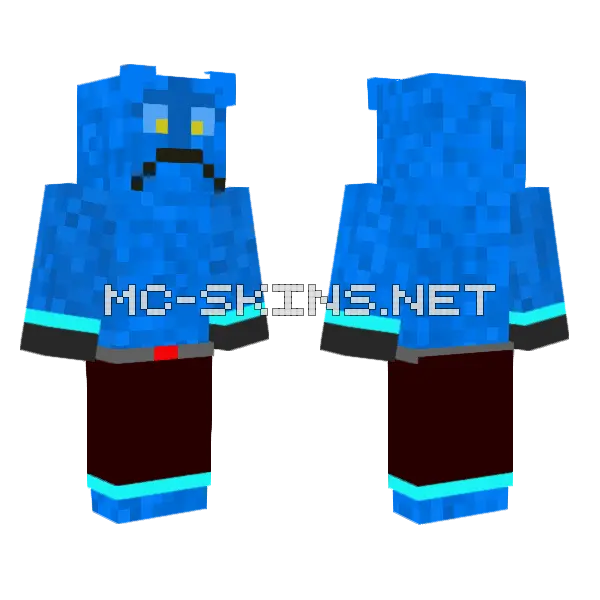 Blue Monster Skin Minecraft skin, front and back