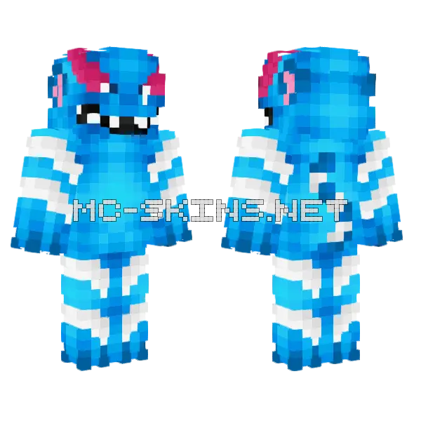 Blue Monster Skin Minecraft skin, front and back