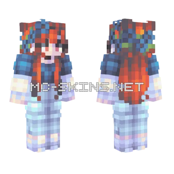 Blue Moon Skin Minecraft skin, front and back