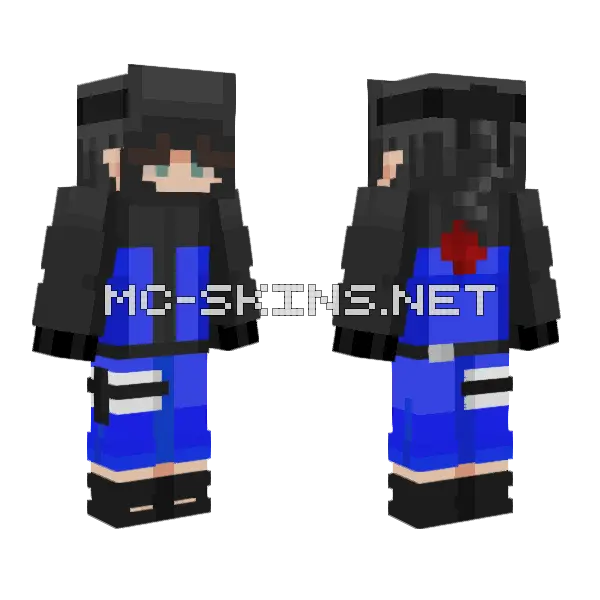 Blue Naruto Skin Minecraft skin, front and back