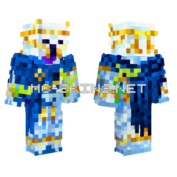Blue Night Minecraft skin, front and back