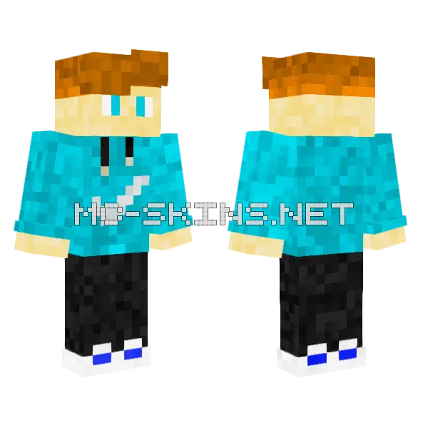 Blue Nike Skin Minecraft skin, front and back