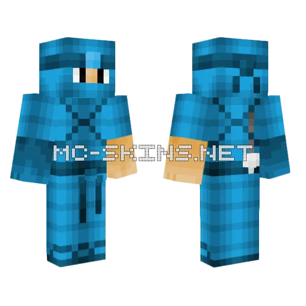Blue Ninja Suit, front and back