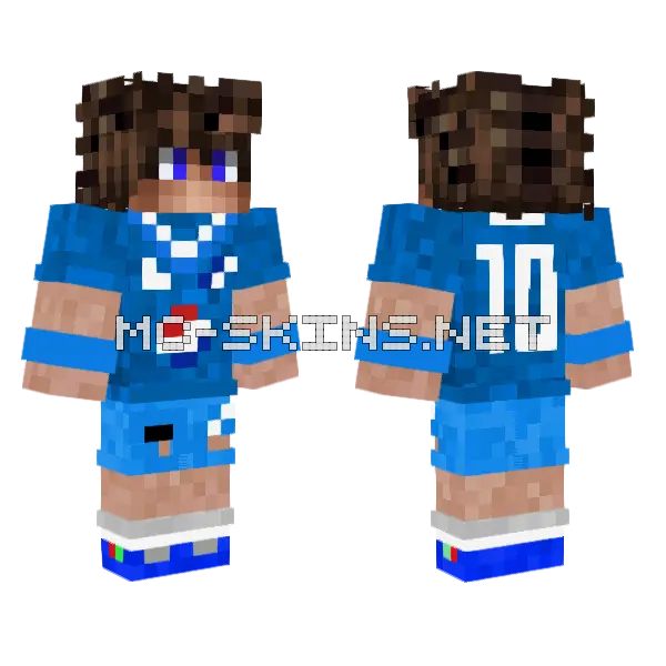 Blue Numbered Jersey, front and back