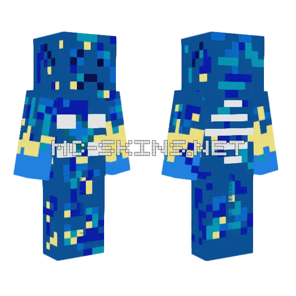 Blue Ocean Skin Minecraft skin, front and back