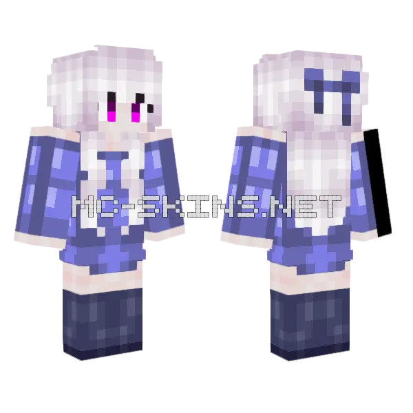 Blue Outfit Minecraft skin, front and back