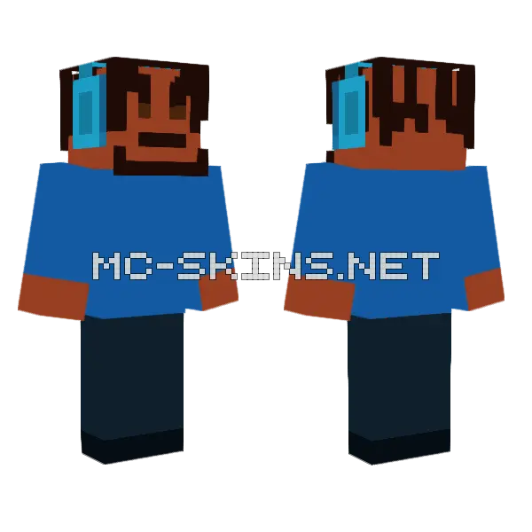 Blue Overalls Character, front and back