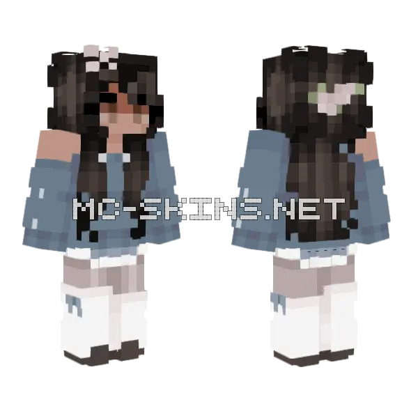 Blue Overalls Girl, front and back