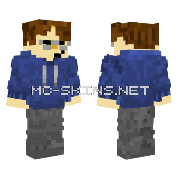 Blue Overalls Kid, front and back