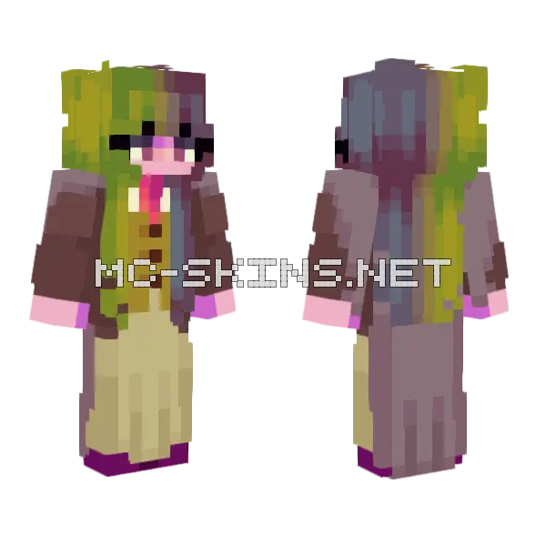 Blue Passion Fruit Fruit Series Minecraft skin, front and back