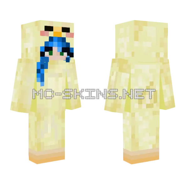 Blue Penguin Boy Minecraft skin, front and back