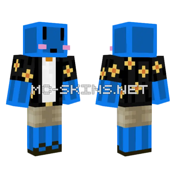 Blue Penguin Suit, front and back