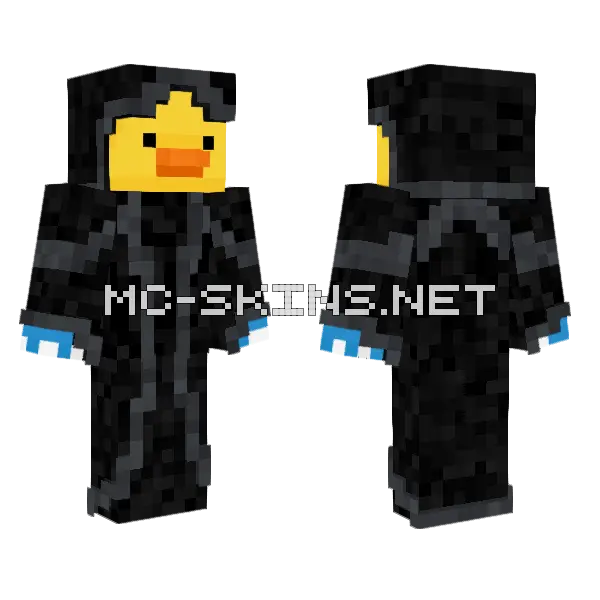 Blue Penguin Suit Minecraft skin, front and back