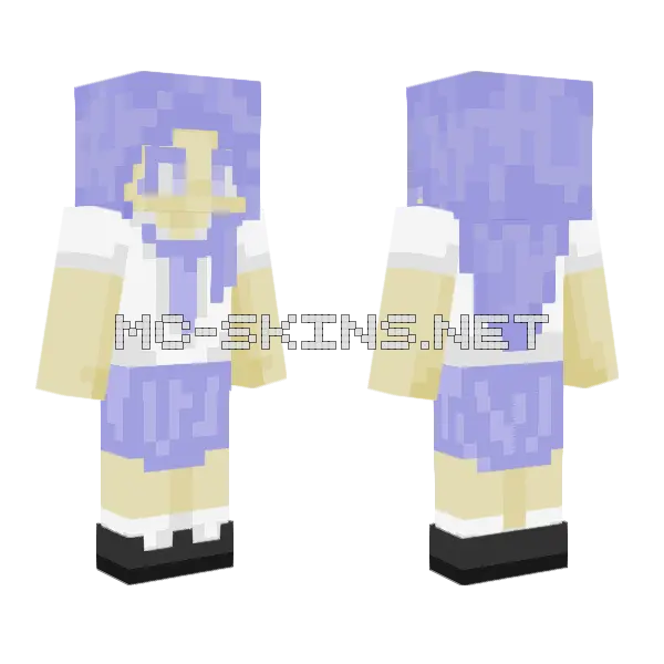 Blue Person Minecraft skin, front and back