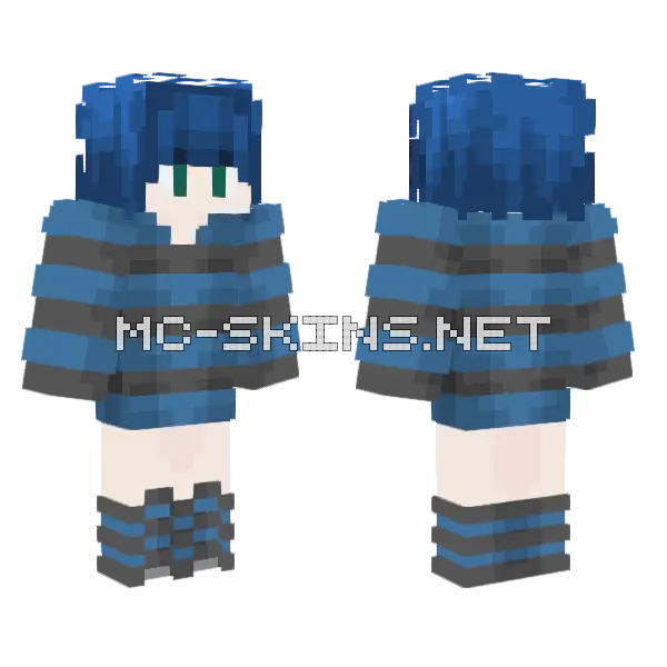 Blue Plaid Girl, front and back