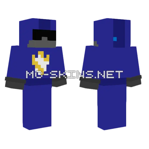 Blue Police Uniform Minecraft skin, front and back