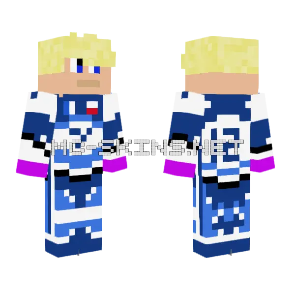 Blue Racing Suit, front and back