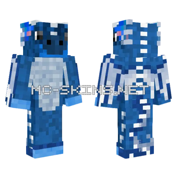 Blue Rainwing Minecraft skin, front and back