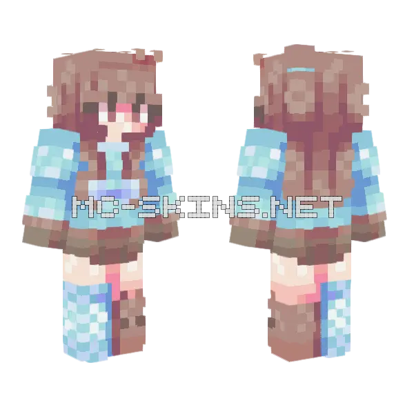 Blue Rce Minecraft skin, front and back
