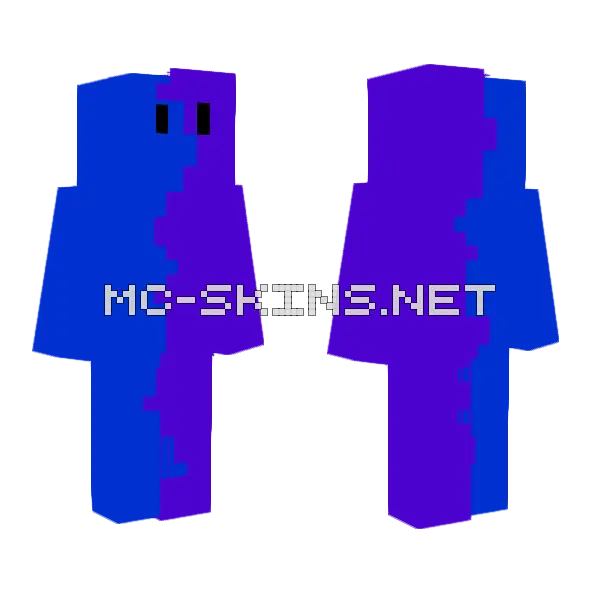 Blue Robot Character, front and back