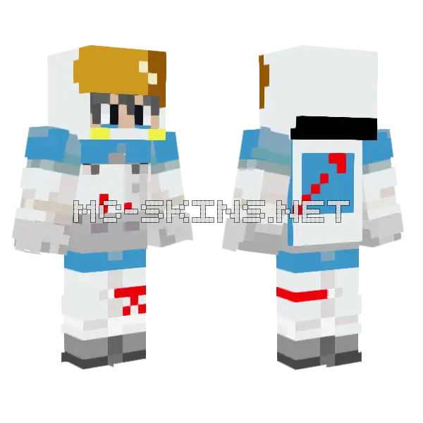 Blue Robot Companion, front and back