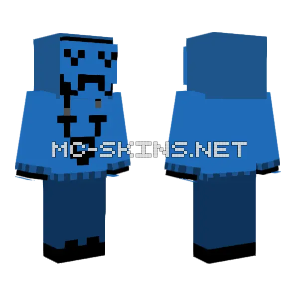 Blue Robot Outfit, front and back