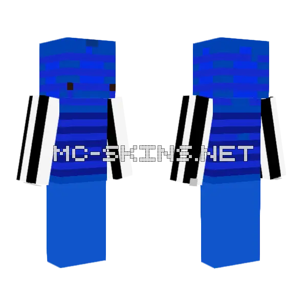 Blue Robot Suit, front and back