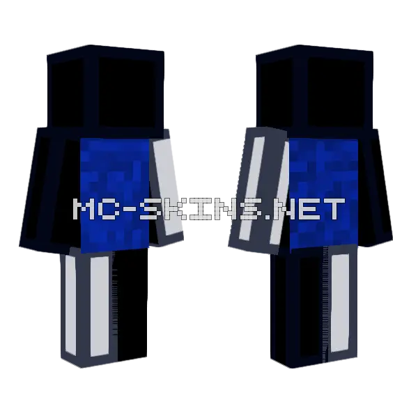 Blue Robot Suit, front and back