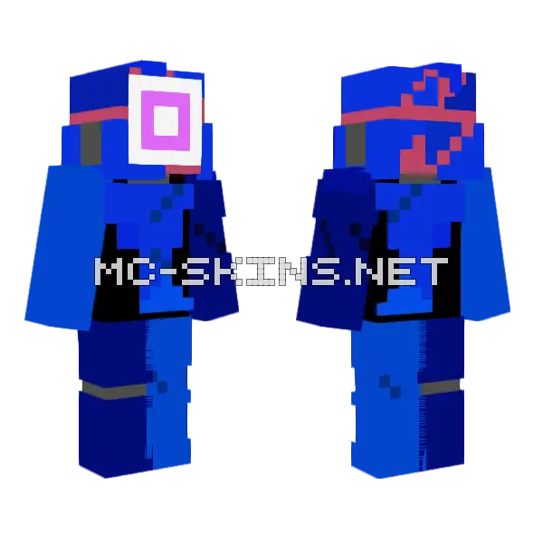 Blue Robot Suit, front and back