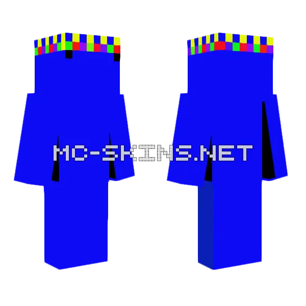 Blue Robot Suit Minecraft skin, front and back