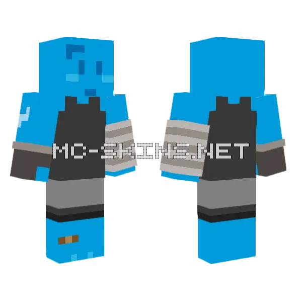 Blue Robot Suit, front and back